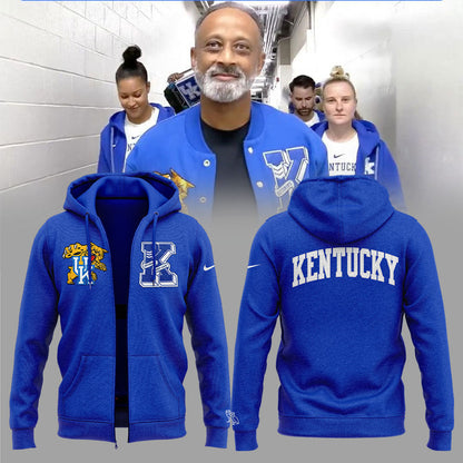 Kentucky Wildcats Men's Basketball Zip Hoodie 3D