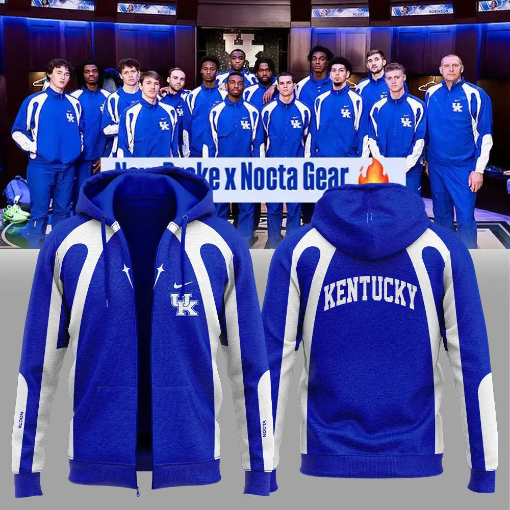 New Gear Kentucky Wildcats Blue Zip Hoodie 2025 New Season