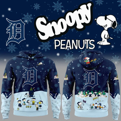 Detroit Tigers Peanuts v Snoopy Hoodie Set