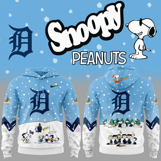 Detroit Tigers Peanuts v Snoopy Hoodie Set