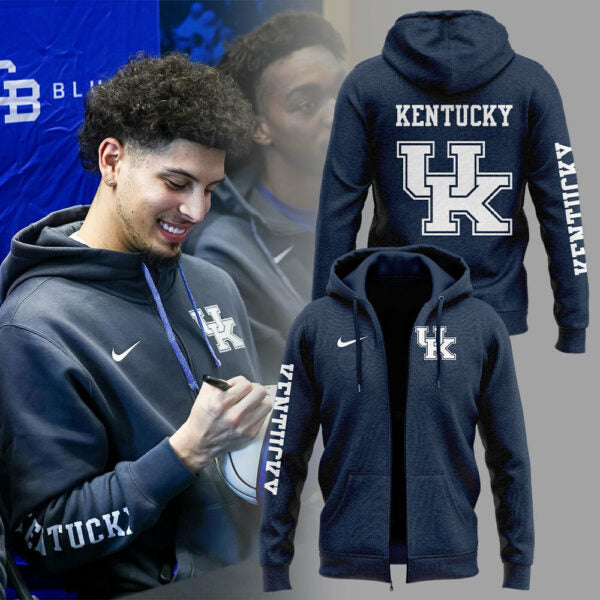 Kentucky Wildcats Men's Basketball Zip Hoodie 2025 New Season