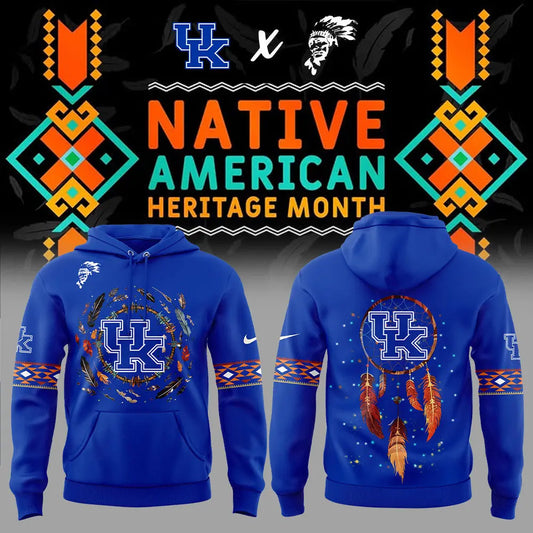 Kentucky Wildcats Men's Basketball Native American Heritage Month Hoodie