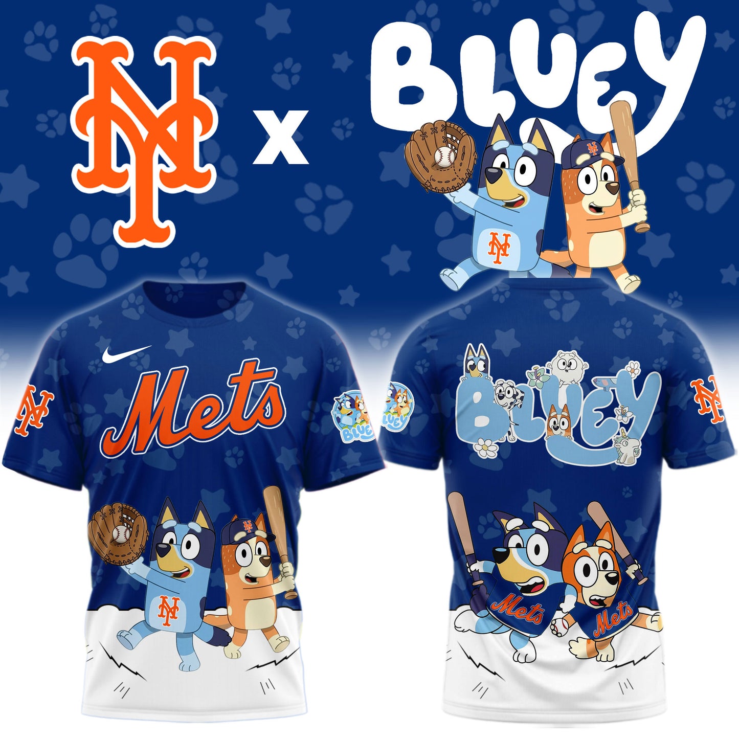 New York Mets Bluey Night Game Limited T-Shirt