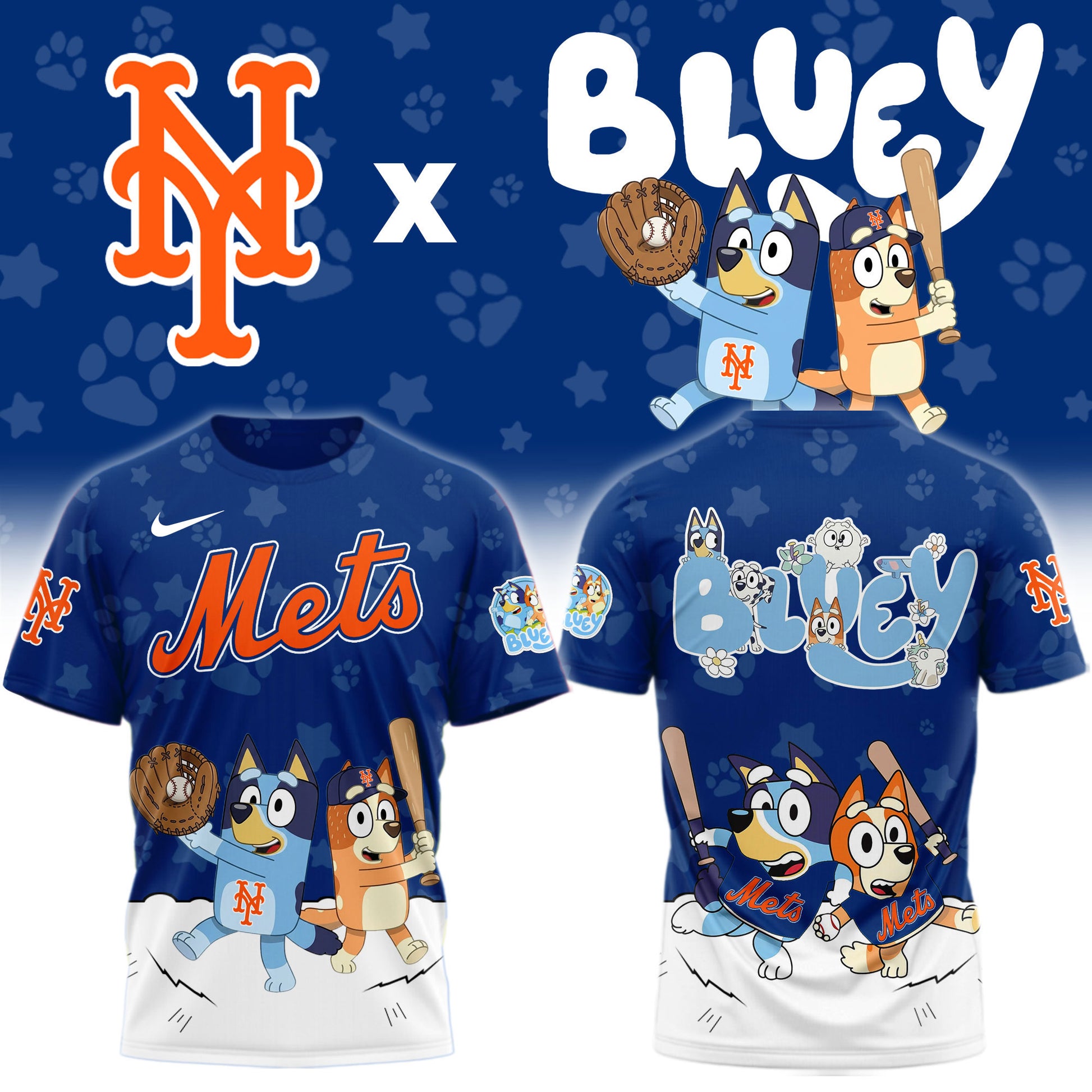 New York Mets Bluey Night Game Limited T-Shirt