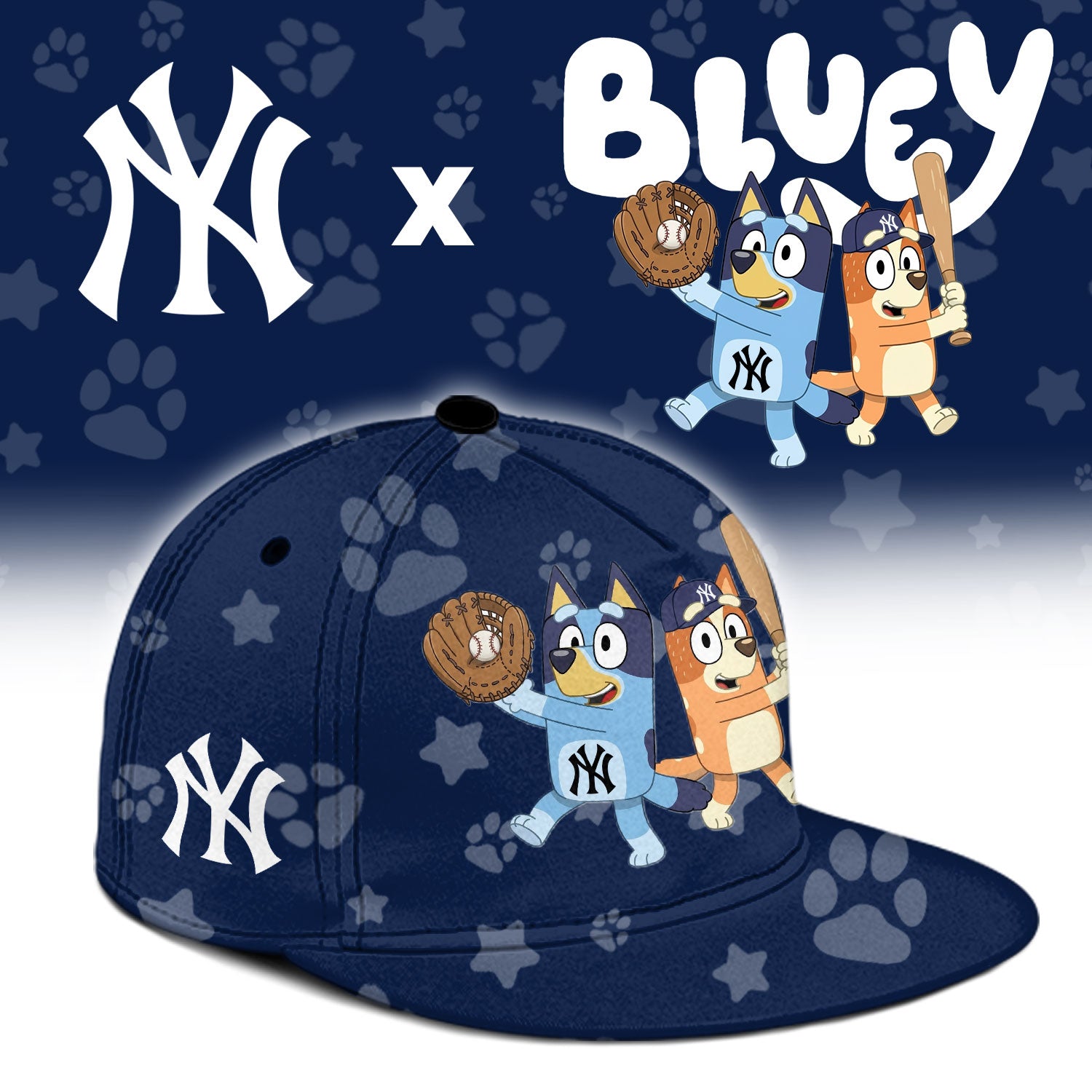New York Yankees Bluey Night Game Limited Baseball Jersey