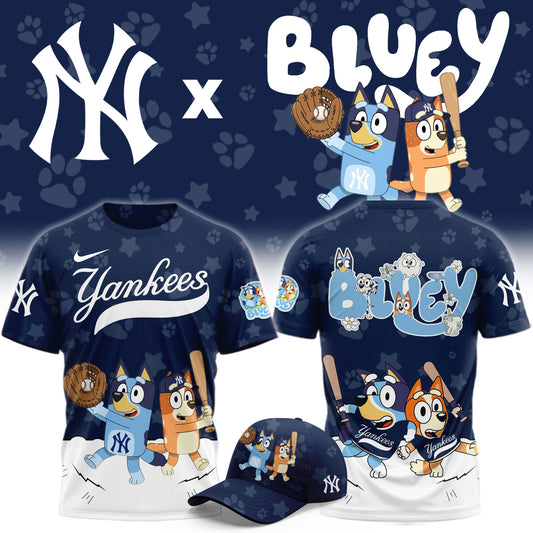 New York Yankees Bluey Night Game Limited T-Shirt