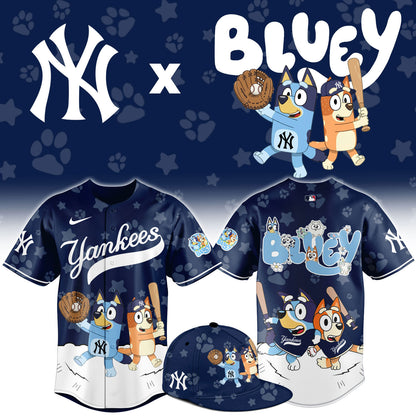 New York Yankees Bluey Night Game Limited Baseball Jersey