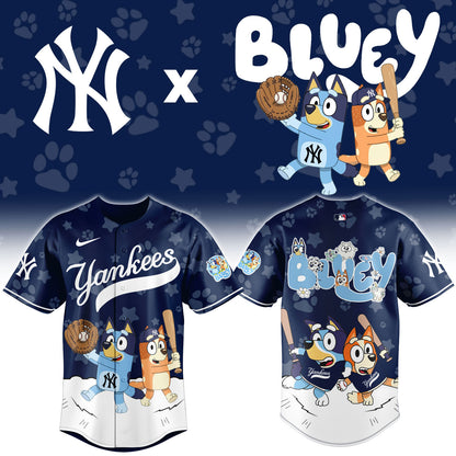 New York Yankees Bluey Night Game Limited Baseball Jersey