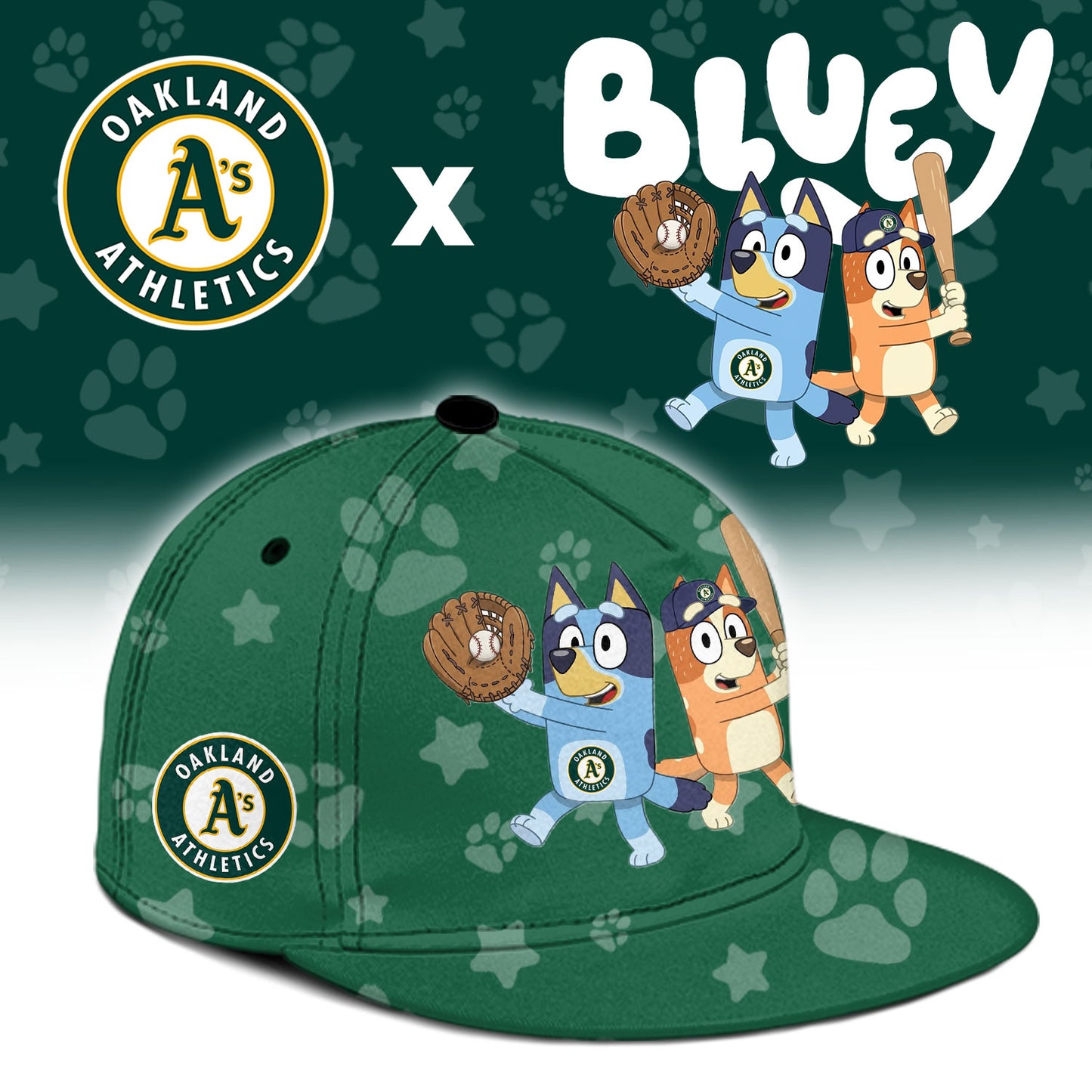 Athletics Bluey Night Game Limited Baseball Jersey