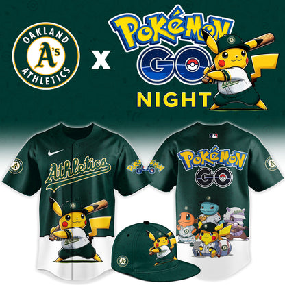 Athletics Pokemon GO Night Limited Baseball Jersey