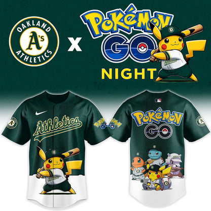 Athletics Pokemon GO Night Limited Baseball Jersey