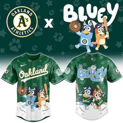 Athletics Bluey Night Game Limited Baseball Jersey