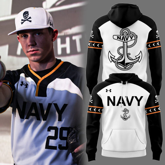 Special 2025 Jolly Rogers Navy Midshipmen Baseball Hoodie