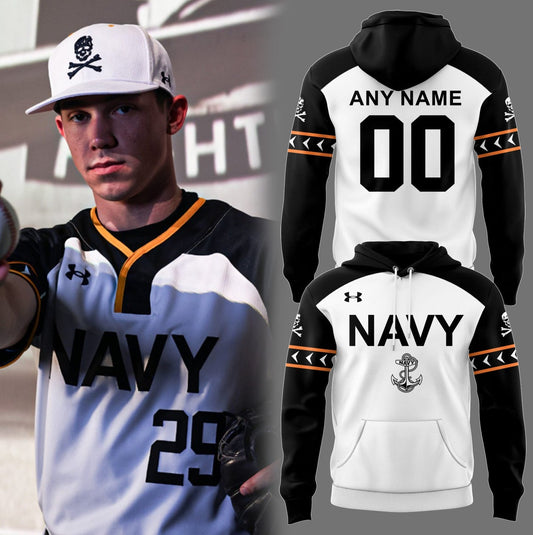 Special 2025 Jolly Rogers Navy Midshipmen Baseball Hoodie