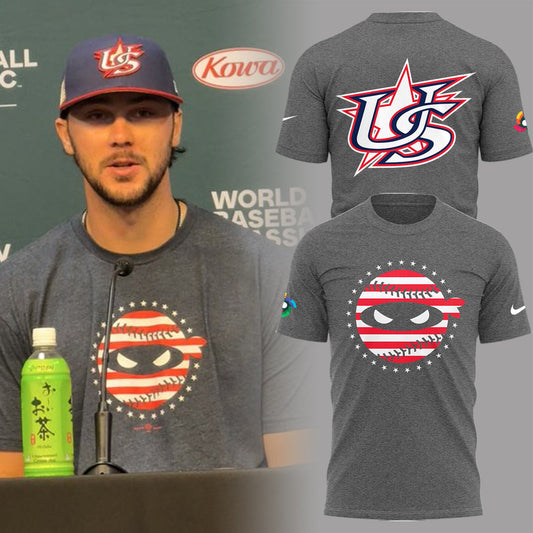 Ninja USA World Baseball T-Shirt Grey