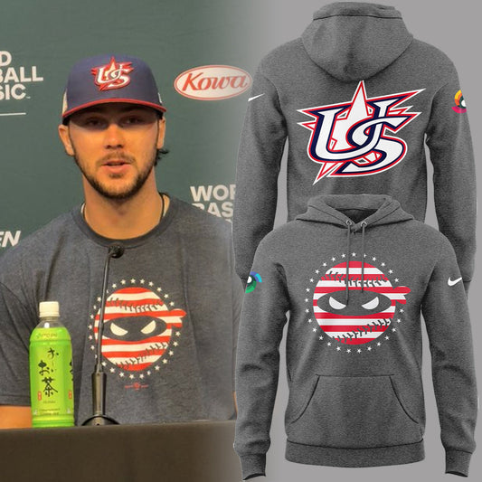 Ninja USA World Baseball Hoodie Grey