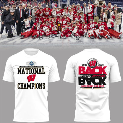 Limited Edition Wisconsin Badgers 2026 Women’s Hockey National Champions🏆 Shirt
