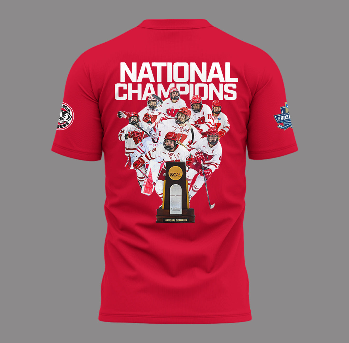 Wisconsin Badgers 2025  Women's Hockey Tournament Champions T-Shirt