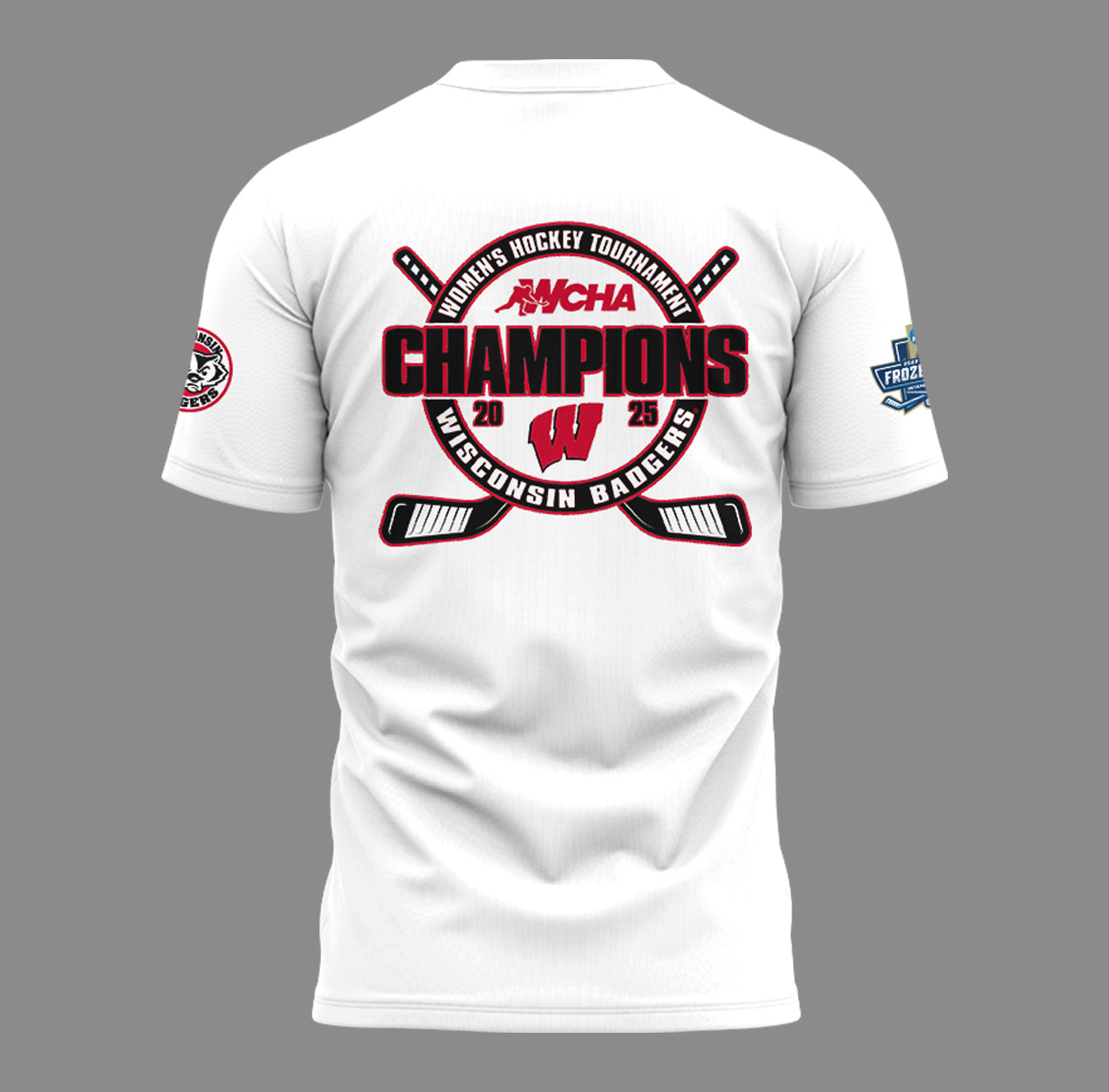 Wisconsin Badgers 2025  Women's Hockey Tournament Champions T-Shirt