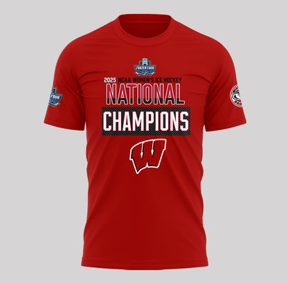 Wisconsin Badgers 2025  Women's Hockey Tournament Champions T-Shirt