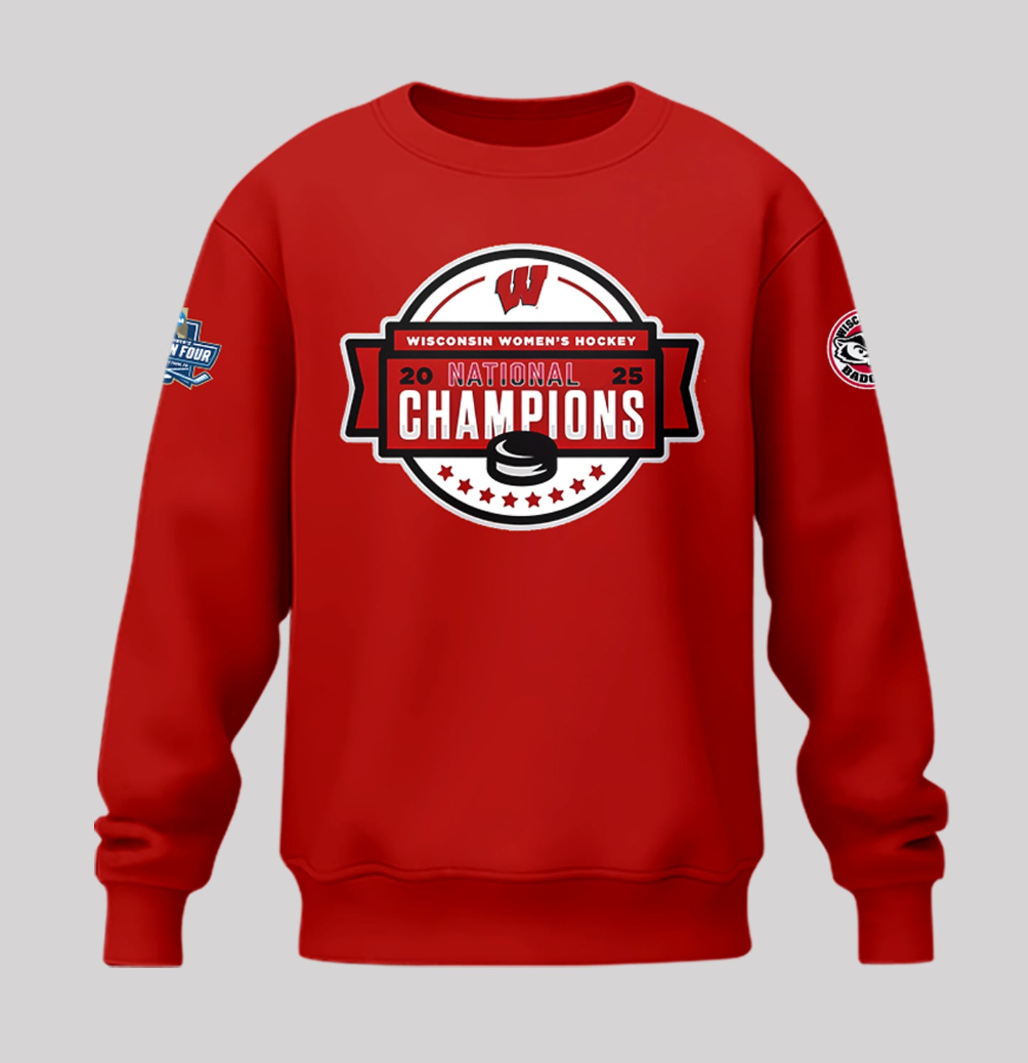 Wisconsin Badgers 2025  Women's Hockey Tournament Champions Sweatshirt-PA03252505