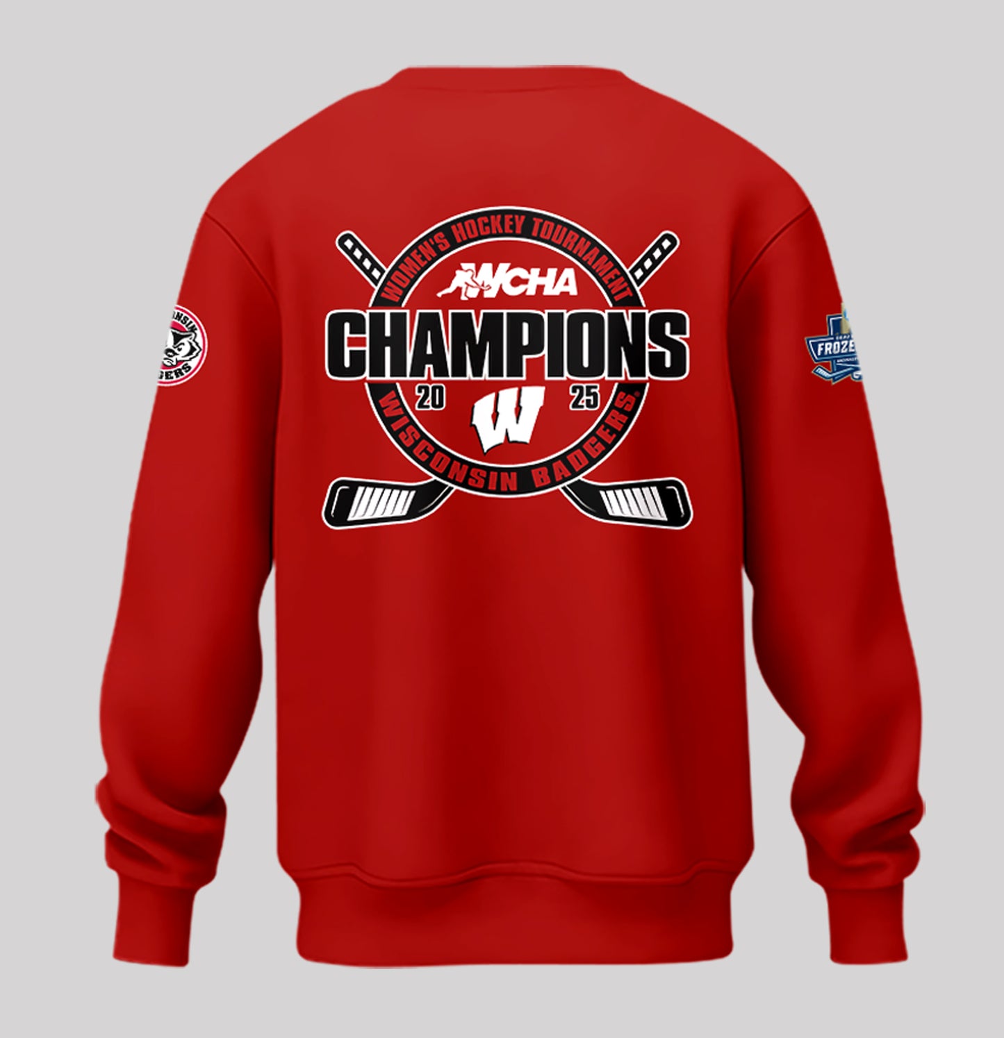 Wisconsin Badgers 2025  Women's Hockey Tournament Champions Sweatshirt-PA03252505
