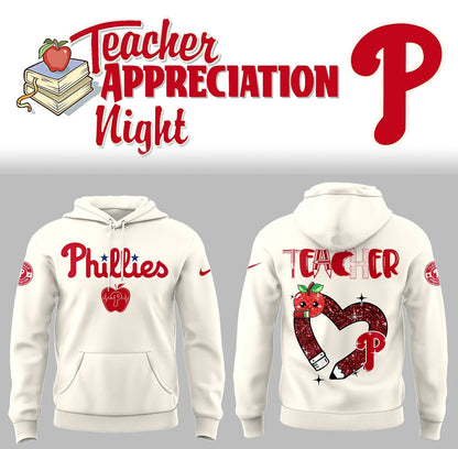 Philadelphia Phillies Baseball Blue Hoodie For Teacher Appreciation Night 2025 Season