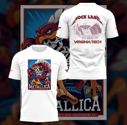 Metallica x Virginia Tech "Lane Rocked" T-Shirt - Exit Light Enter Night Shirt