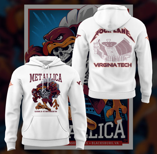 Metallica x Virginia Tech "Lane Rocked" Hoodie - Exit Light Enter Night Shirt