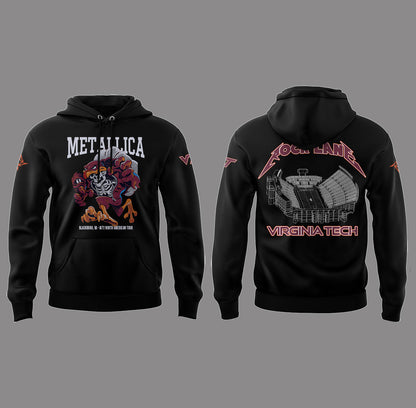 Metallica x Virginia Tech "Lane Rocked" Hoodie - Exit Light Enter Night Shirt