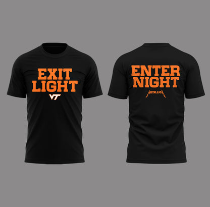 Virginia Tech Music Concert Black T-Shirt - Exit Light Enter Night Shirt