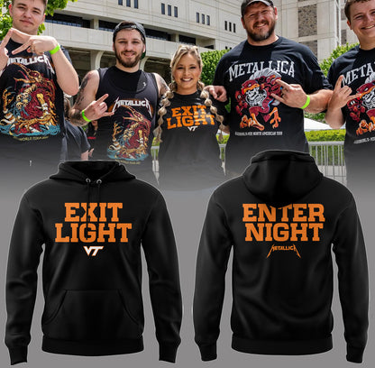 Virginia Tech Music Concert Black Hoodie - Exit Light Enter Night Shirt