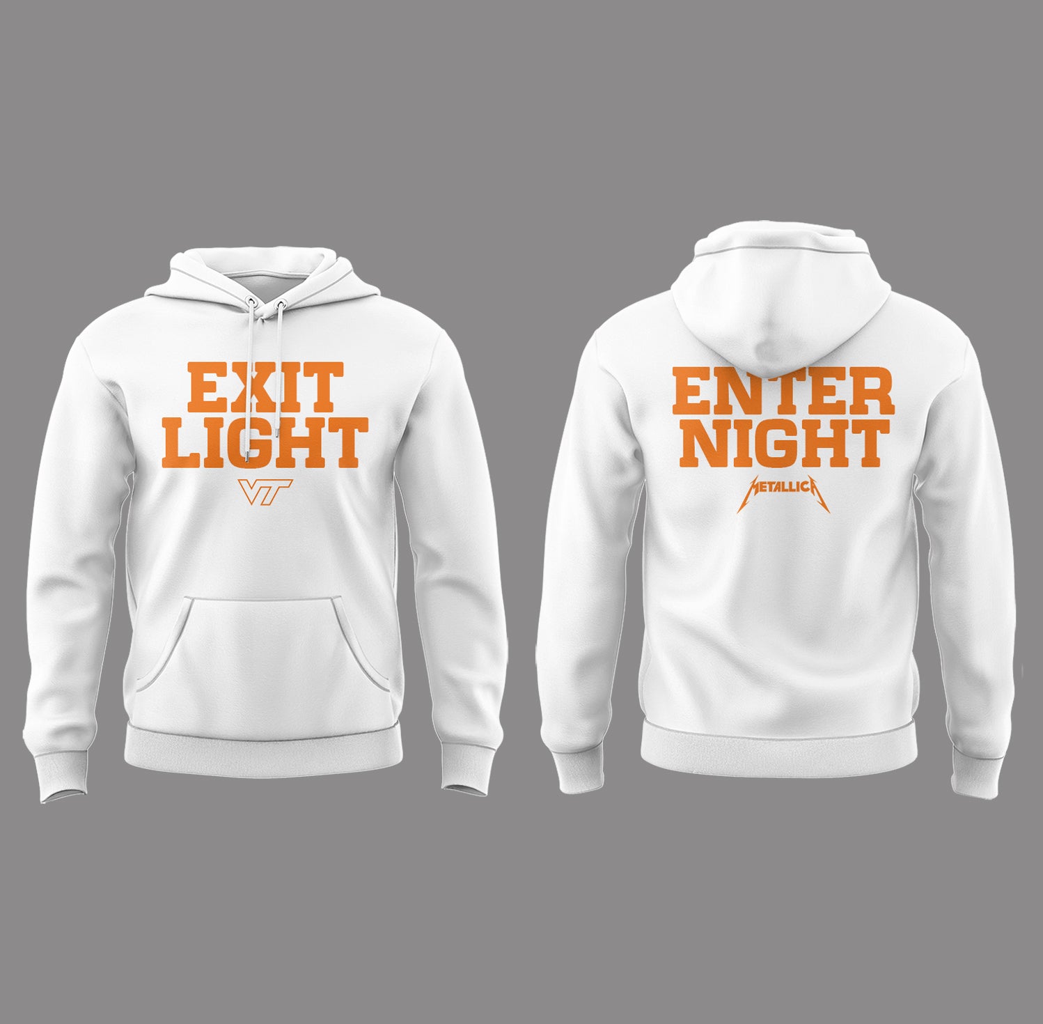 Virginia Tech Music Concert White Hoodie - Exit Light Enter Night Shirt