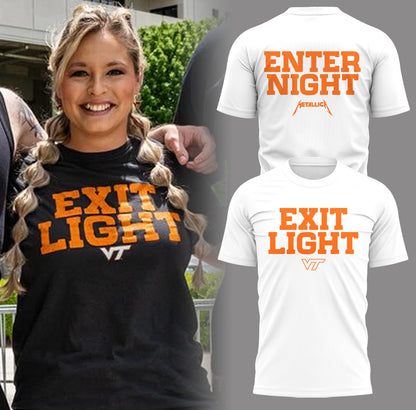 Virginia Tech Music Concert White T-Shirt - Exit Light Enter Night Shirt