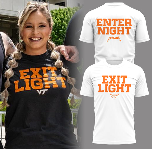 Virginia Tech Music Concert White T-Shirt - Exit Light Enter Night Shirt