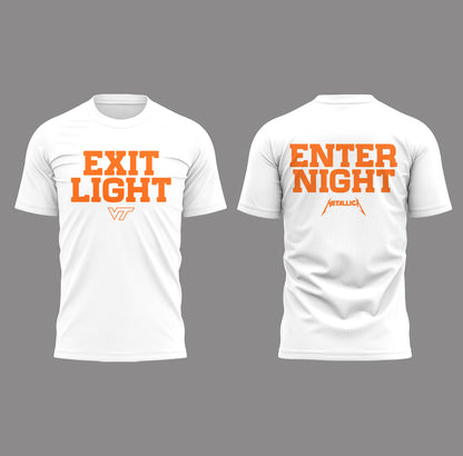 Virginia Tech Music Concert White T-Shirt - Exit Light Enter Night Shirt