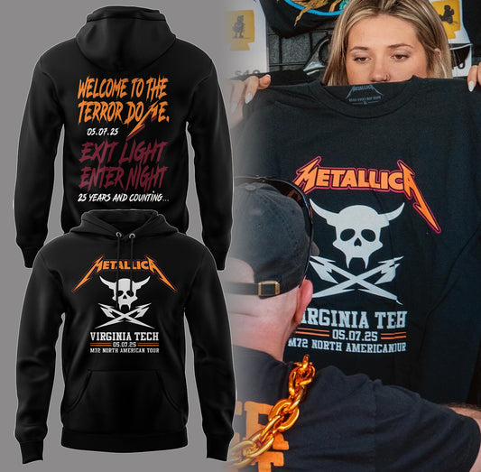 Virginia Tech Music Concert Black Hoodie - Exit Light Enter Night Shirt
