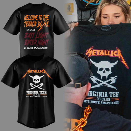 Virginia Tech Music Concert Black Jersey - Exit Light Enter Night Shirt