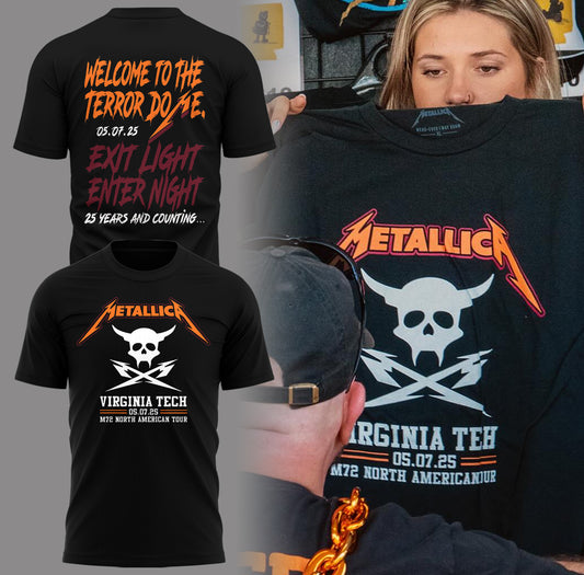 Virginia Tech Music Concert Black T-Shirt - Exit Light Enter Night Shirt