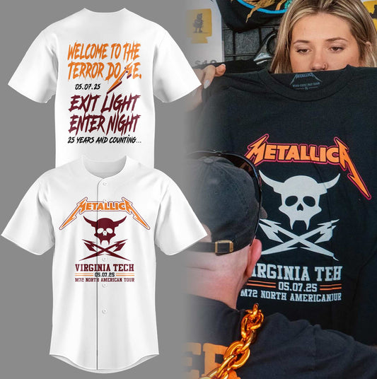Virginia Tech Music Concert White Jersey - Exit Light Enter Night Shirt