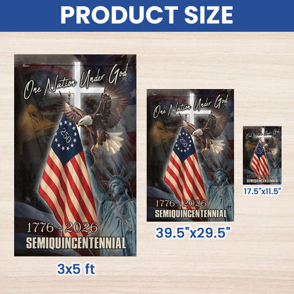 One Nation Under God 1776-2026 Flag | Semiquincentennial American Flag
