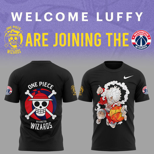 Washington Wizards Merch - One Piece x Washington Wizards T-Shirt - City In Bloom Collecions