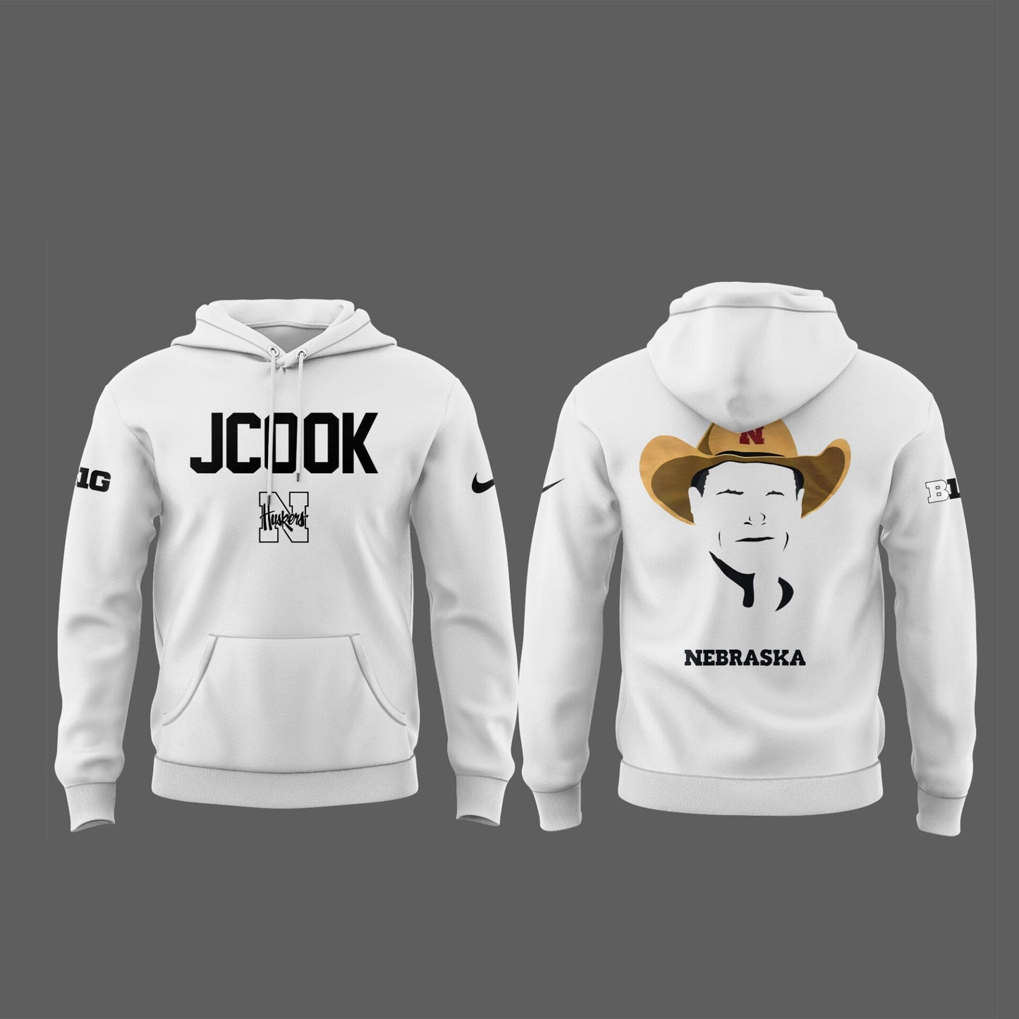 Nebraska Volleyball 2025 Limited Coach John Cook White Hoodie