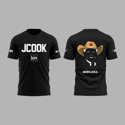Nebraska Volleyball 2025 Limited Coach John Cook Black T-Shirt