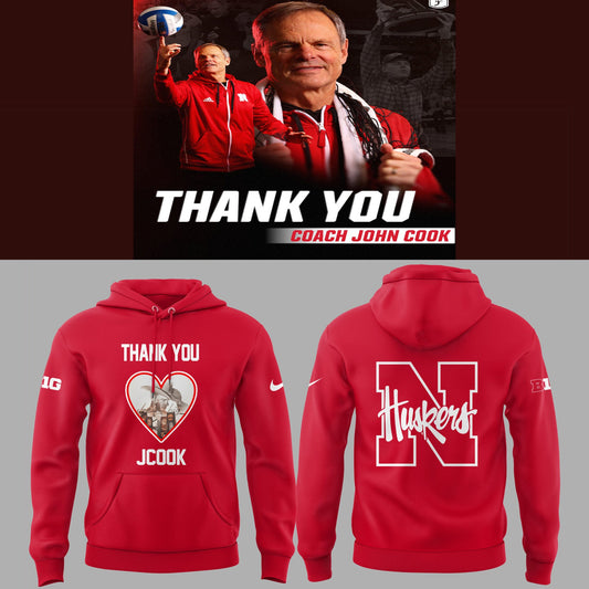 Nebraska Volleyball 2025 Limited Thanks Coach John Cook Hoodie