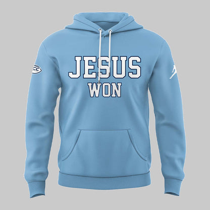 Limited Edition North Carolina Tar Heels JESUS WON Hoodie - North Carolina Tar Heels Shirt NC 21