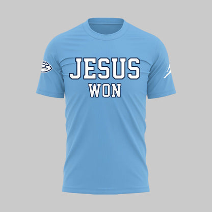 Limited Edition North Carolina Tar Heels JESUS WON T-Shirt - North Carolina Tar Heels Shirt NC 22