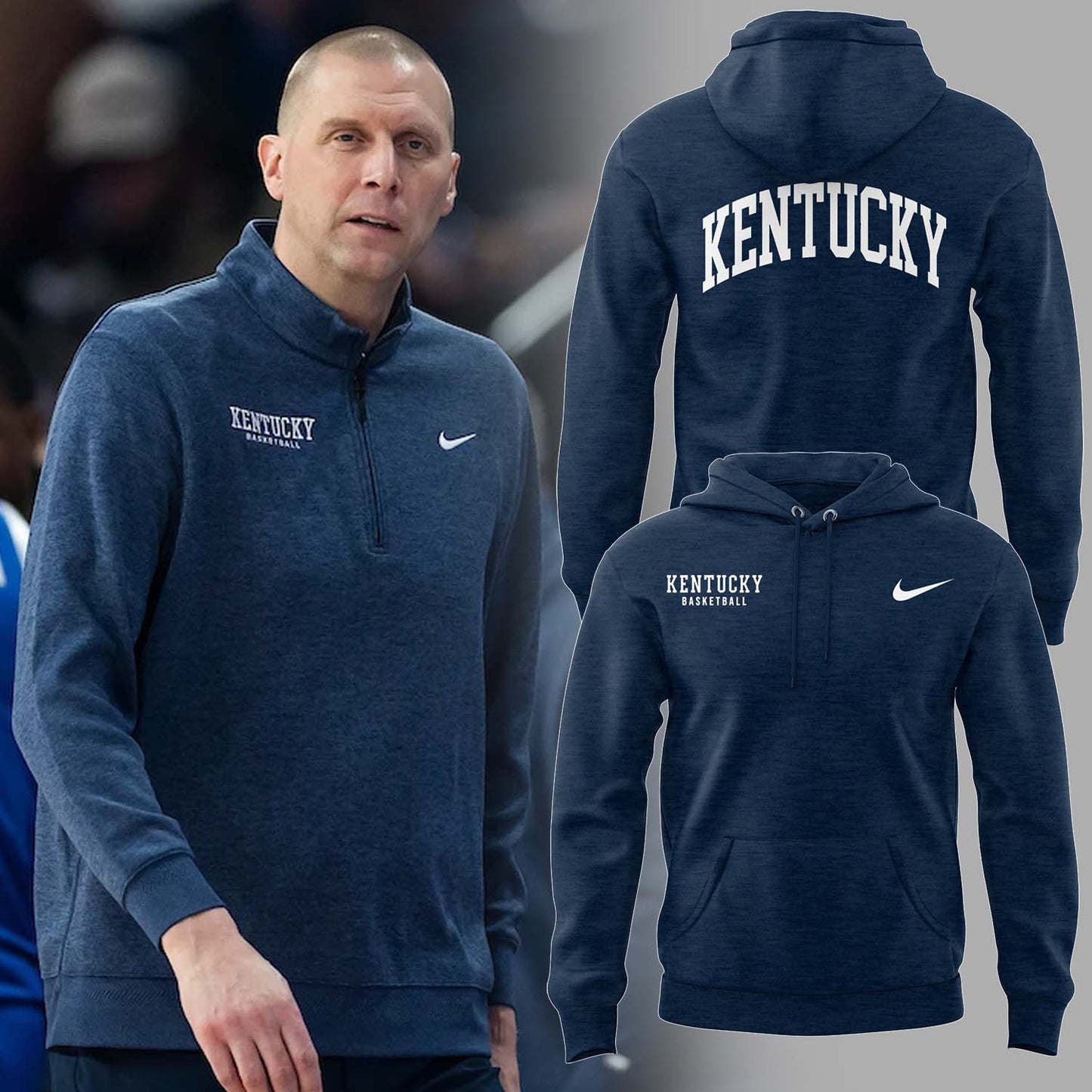 Limited Edition Coach Mark Pope Kentucky Wildcats Men’s Basketball Hoodie