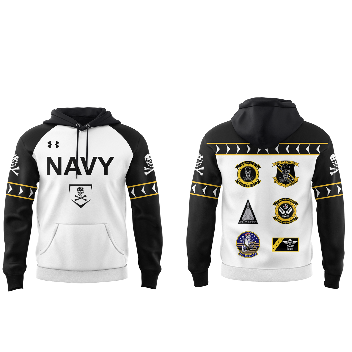 Special 2025 Jolly Rogers Navy Midshipmen Baseball Hoodie