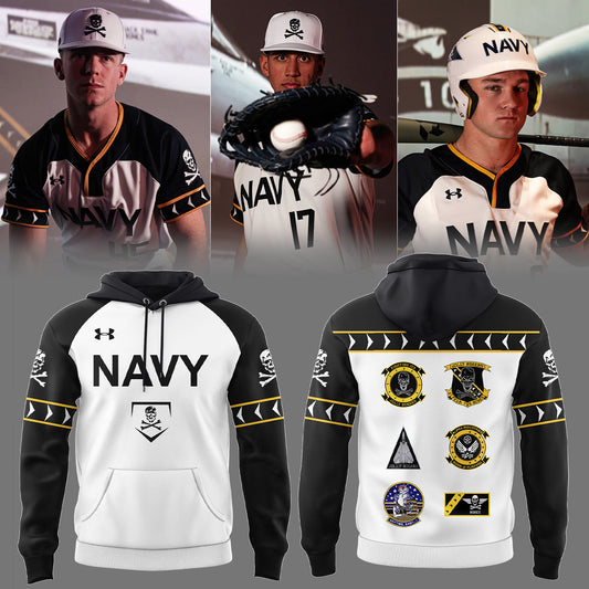 Special 2025 Jolly Rogers Navy Midshipmen Baseball Hoodie